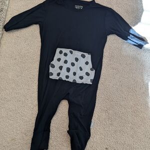 Moon & Beck Kids Black One Piece with Gray Polka Dots/ 2T